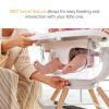 imageMunchkin 360 Cloud Baby and Toddler High Chair with Clear Seat and 360 Swivel White and Grey with Wooden LegsSEAT
