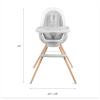 imageMunchkin 360 Cloud Baby and Toddler High Chair with Clear Seat and 360 Swivel White and Grey with Wooden LegsSEAT