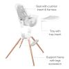 imageMunchkin 360 Cloud Baby and Toddler High Chair with Clear Seat and 360 Swivel White and Grey with Wooden LegsSEAT