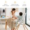 imageMunchkin 360 Cloud Baby and Toddler High Chair with Clear Seat and 360 Swivel White and Grey with Wooden LegsSEAT