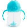 imageMunchkin Any Angle Sippy Cups for Toddlers Spill Proof Weighted Straw Cup with Transition Handles for Babies 6 Months and Up 2 Pack BlueGreenBlue
