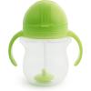 imageMunchkin Any Angle Sippy Cups for Toddlers Spill Proof Weighted Straw Cup with Transition Handles for Babies 6 Months and Up 2 Pack BlueGreenGreen