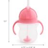 imageMunchkin Any Angle Sippy Cups for Toddlers Spill Proof Weighted Straw Cup with Transition Handles for Babies 6 Months and Up 2 Pack BlueGreenPink
