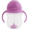 imageMunchkin Any Angle Sippy Cups for Toddlers Spill Proof Weighted Straw Cup with Transition Handles for Babies 6 Months and Up 2 Pack BlueGreenPinkPurple