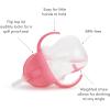 imageMunchkin Any Angle Sippy Cups for Toddlers Spill Proof Weighted Straw Cup with Transition Handles for Babies 6 Months and Up 2 Pack BlueGreenPinkPurple