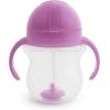 imageMunchkin Any Angle Sippy Cups for Toddlers Spill Proof Weighted Straw Cup with Transition Handles for Babies 6 Months and Up 2 Pack BlueGreenPurple