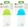 imageMunchkin Any Angle Weighted Toddler Straw Cups with Click Lock Lid 10 Ounce 2 Pack PinkPurpleBlueGreen