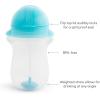 imageMunchkin Any Angle Weighted Toddler Straw Cups with Click Lock Lid 10 Ounce 2 Pack PinkPurpleBlueGreen