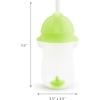 imageMunchkin Any Angle Weighted Toddler Straw Cups with Click Lock Lid 10 Ounce 2 Pack PinkPurpleBlueGreen