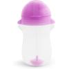 imageMunchkin Any Angle Weighted Toddler Straw Cups with Click Lock Lid 10 Ounce 2 Pack PinkPurpleBlueGreenPinkPurple