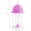 imageMunchkin Any Angle Weighted Toddler Straw Cups with Click Lock Lid 10 Ounce 2 Pack PinkPurplePinkPurple
