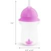 imageMunchkin Any Angle Weighted Toddler Straw Cups with Click Lock Lid 10 Ounce 2 Pack PinkPurplePinkPurple