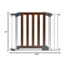 imageMunchkin Auto Close Modern Pressure Mounted Baby Gate for Stairs Hallways and Doors Walk Through with Door 2 x 405 x 29 inches Dark Wood and Silver MetalAuto Close Gate