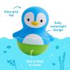 imageMunchkin Bath Bobbers Mold Free Baby and Toddler Bath Toy 6 Months Polar BearPenguin ampamp  Wind Up Swimming Penguin Baby and Toddler Bath Toy Blue