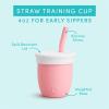 imageMunchkin Cest Silicone Open Training Cup with Straw for Babies and Toddlers 6 Months 4 Ounce MintCoral
