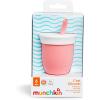 imageMunchkin Cest Silicone Open Training Cup with Straw for Babies and Toddlers 6 Months 4 Ounce MintCoral