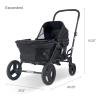 imageMunchkin Collapsible Wagon for Kids Foldable UltraCompact and Lightweight Stroller Wagon AllTerrain Wheels Adjustable Sun Canopy  Holds Up to 2 Passengers BlackStroller Wagon
