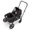 imageMunchkin Collapsible Wagon for Kids Foldable UltraCompact and Lightweight Stroller Wagon AllTerrain Wheels Adjustable Sun Canopy  Holds Up to 2 Passengers BlackStroller Wagon