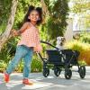 imageMunchkin Collapsible Wagon for Kids Foldable UltraCompact and Lightweight Stroller Wagon AllTerrain Wheels Adjustable Sun Canopy  Holds Up to 2 Passengers BlackStroller Wagon