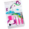 imageMunchkin Color Me Hungry 7pc Toddler Feeding Supplies Set Includes Plates Bowl Open Cup and Utensils in a Gift Box BluePink 7pc Set