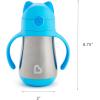 imageMunchkin Cool Cat Sippy Cup for Toddlers Stainless Steel Straw Cup 8 Ounce PurpleBlue