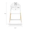 imageMunchkin Float Baby High Chair Foldable and Easy to Clean for Babies and Toddlers White with Wooden LegsWhite