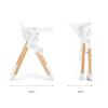 imageMunchkin Float Baby High Chair Foldable and Easy to Clean for Babies and Toddlers White with Wooden LegsWhite