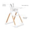 imageMunchkin Float Baby High Chair Foldable and Easy to Clean for Babies and Toddlers White with Wooden LegsWhite