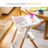 imageMunchkin Float Baby High Chair Foldable and Easy to Clean for Babies and Toddlers White with Wooden LegsWhite
