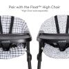 imageMunchkin Float Baby High Chair Foldable and Easy to Clean for Babies and Toddlers White with Wooden LegsWhiteBlack