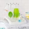 imageMunchkin Fold Baby Bottle Drying Rack and Bristle Bottle Brush Cleaning Essentials Set WhiteGrey3 Piece Set