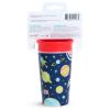 imageMunchkin Glow in The Dark Toddler Sippy Cup with Miracle 360 Spoutless Spill Proof Drinking Edge 9 Ounce Astronaut RedAstronaut