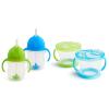 imageMunchkin Happy Snacker Toddler Cups and Snack Containers  7oz Any Angle Weighted Straw Trainer Cup and 9oz Snack Catchers GreenBlueGreenBlue