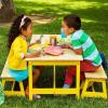 imageMunchkin Lunch Bento Box for Kids and Toddlers Includes Stainless Steel Utensils BPAFree 18 Months and Up BlueGreenYellowGreen