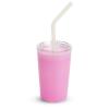 imageMunchkin Miracle 360 Sippy Cup for Toddlers Color Changes with Cold Drinks 9 Ounce PinkPink  Straw  Sipper Lid