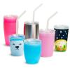 imageMunchkin Miracle 360 WildLove Sippy Cup 9 Ounce 2 Pack TigerRhino and 3pc Sipper and Straw Lid
