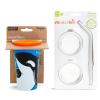 imageMunchkin Miracle 360 WildLove Sippy Cup 9 Ounce Orca and 3pc Sipper and Straw Lid