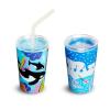 imageMunchkin Miracle 360 WildLove Sippy Cup 9 Ounce Orca and 3pc Sipper and Straw Lid