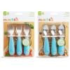 imageMunchkin Raise Toddler Fork and Spoon Utensil Set Rest Keeps Tip Off Table BPA Free 4 Pack BlueGreenBlue