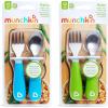 imageMunchkin Raise Toddler Fork and Spoon Utensil Set Rest Keeps Tip Off Table BPA Free 4 Pack BlueGreenBlueGreen