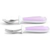 imageMunchkin Raise Toddler Fork and Spoon Utensil Set Rest Keeps Tip Off Table BPA Free 4 Pack BlueGreenPurple