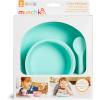 imageMunchkin Silicone Baby Feeding Set Toddler Suction Bowl Plate and Spoon Baby Led Weaning and Infant Self Feeding Cest Silicone Mealtime Set 4 Months and Up BPA Free MintMint