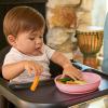 imageMunchkin Silicone Baby Feeding Set Toddler Suction Bowl Plate and Spoon Baby Led Weaning and Infant Self Feeding Cest Silicone Mealtime Set 4 Months and Up BPA Free MintCoral