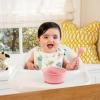 imageMunchkin Silicone Baby Feeding Set Toddler Suction Bowl Plate and Spoon Baby Led Weaning and Infant Self Feeding Cest Silicone Mealtime Set 4 Months and Up BPA Free MintCoral