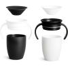 imageMunchkin Sippy Cup for 6 Month Old and Up Spill Proof Miracle 360 Toddler Cups with Transition Handles 7 Ounce 2 Pack BlackWhite7 Ounce