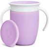 imageMunchkin Sippy Cup for 6 Month Old and Up Spill Proof Miracle 360 Toddler Cups with Transition Handles 7 Ounce 2 Pack BlueGreenLilac