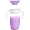 imageMunchkin Sippy Cup for 6 Month Old and Up Spill Proof Miracle 360 Toddler Cups with Transition Handles 7 Ounce 2 Pack BlueGreenLilac
