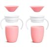 imageMunchkin Sippy Cup for 6 Month Old and Up Spill Proof Miracle 360 Toddler Cups with Transition Handles 7 Ounce 2 Pack BlueGreenRose 2 Count