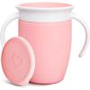 imageMunchkin Sippy Cup for 6 Month Old and Up Spill Proof Miracle 360 Toddler Cups with Transition Handles 7 Ounce 2 Pack BlueGreenRose