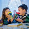 imageMunchkin Sippy Cup for Toddlers Miracle 360 Glow in the Dark Cup with Straw Cup and Open Sipper Lid Grow with Me Kit 9 Ounce Astronaut
